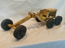 Rare Vintage STRUCTO "Construction Company" Road Grader Yellow Metal Toy Vehicle