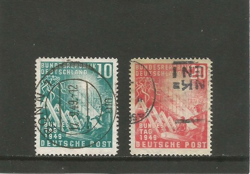 Germany west 2 used - n°, 1/2