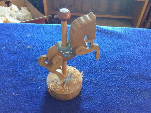 Wooden carousel horse - horse,