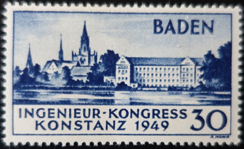 Timbre bade allemagne - -,