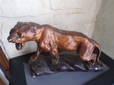 sculpture Thomas cartier Lionne à l'affut des année 20