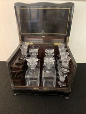 Cave à liqueur bois noirci