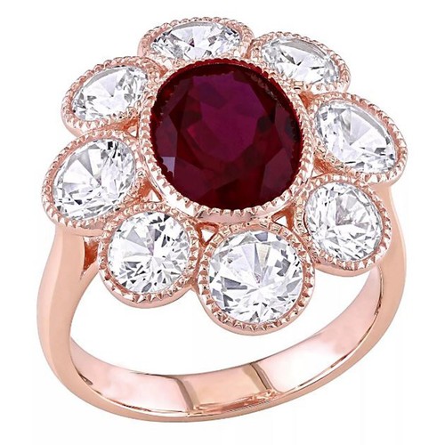 Bague fiançailles fleur - de,