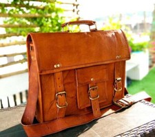 Sac messager en cuir de