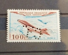 Timbre Poste Aérienne 1954 PA Mystère IV N° 30 Perforé CL Crédit Lyonnais Neuf**
