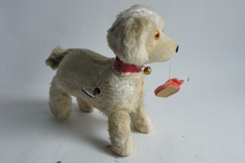 Ancien jouet mécanique chien - ancien,