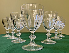 Lot de 7 verres à vin rouge cristal d'Arques - Modèle Rambouillet - H : 12 cm