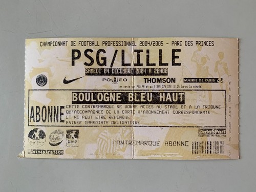 Ticket match paris psg - ticket, lille