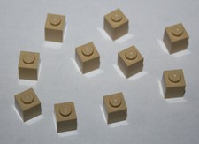 10 x Lego Tan Brick 1x1 ref 3005/set 7194 71006 4704 3185 6242 5526 7327 75052