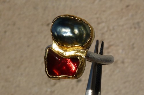 Bague argent 925 or - bague,