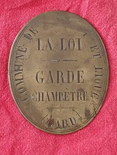 Ancienne plaque de Garde
