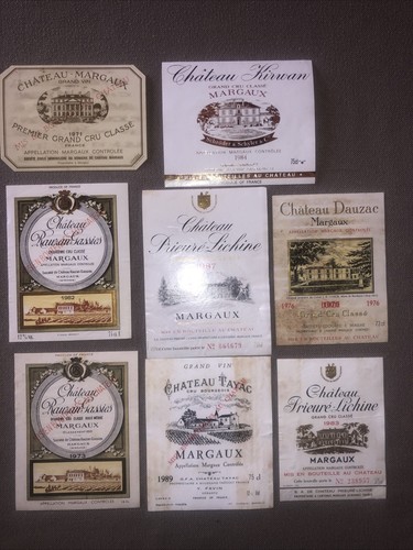 Lot étiquette vin margaux - étiquette,