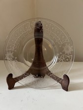 Ancienne assiette coupelle drageoir en cristal décor gravé