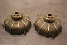 2 griffes art déco bronze  tulipe Muller lustre lampe applique