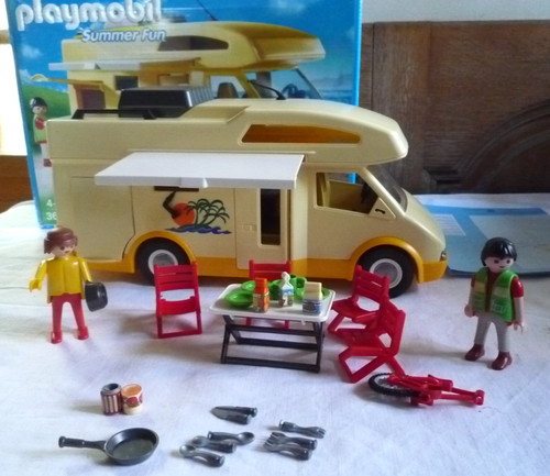 Camping car jaune orange - camping,