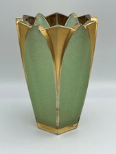 ancien vase en verre granité dessiné par kirchner pour cristalor