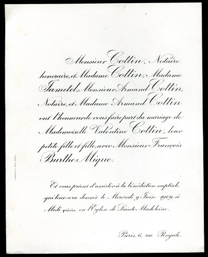 Faire part mariage burthe - faire-part,