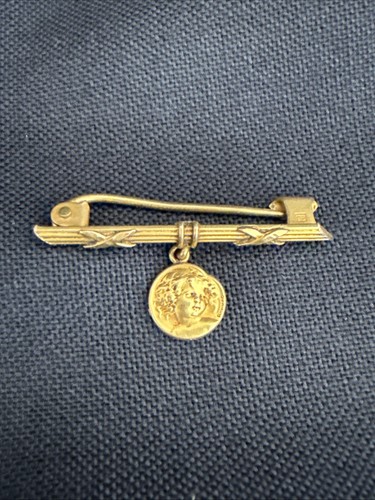 Broche ancienne plaque ange - broche,
