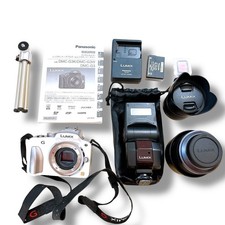 Flash Panasonic LUMIX DMC G3 White Bundle 14 42mm 45 200mm DMW FL360