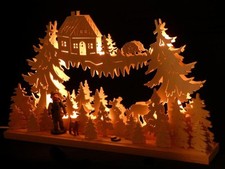 Arc En Bois Éclairé Avec