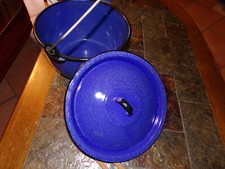 Marmite ancienne émaillée,chaudron,casserole ,cuisine,cheminée,âtre