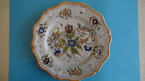 Assiette décor moustiers fait - assiette,