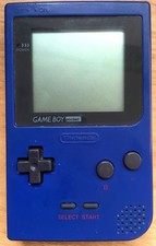 CONSOLE NINTENDO GAMEBOY POCKET BLEUE MGB-001 CACHE-PILES ÉTAT MOYEN FONCTIONNE
