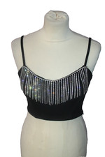 HAUT CROP TOP FEMME  °°°  BERSHKA   °°°  TAILLE XS . PARFAIT ÉTAT 