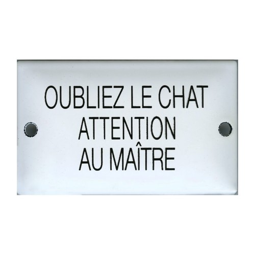 Plaque humoristique émaillée