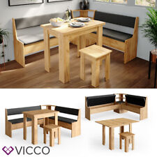Ensemble table et bancs en angle Vicco Roman, banc de cuisine, banc en angle