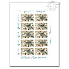 PA N°_62 BIPLAN POTEZ 25 (1998) FEUILLE COLLECTOR 10 timbres F62a