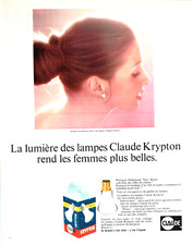 publicité Advertising 0922  1968   Lampe ampoule Claude Krypton lumière