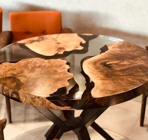 Plateau rond transparent - , en
