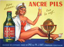 AFFICHE  POSTER   BIERE ANCRE