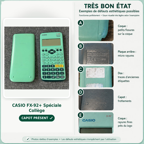 Casio fx92 spéciale collège - fx92+,