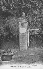 CPA 91 CHALOU / LA FONTAINE SAINTE APOLLINE / cliché vertical rare