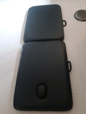 Table de Massage en Aluminium à 2 Zones avec Housse - Noire