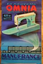 affiches anciennes - OMNIA MACHINE A COUDRE - MANUFRANCE