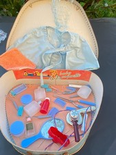 ANCIENNE VALISE VINTAGE BABY COQUETTE COIFFURE POUPEE RAYNAL BELLA GEGE SNF