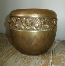 CACHE POT CUIVRE DORE LAITON 