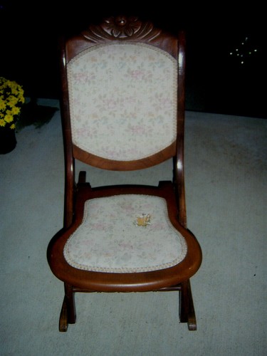 Vtg wood upholstered bentwood - upholstered,