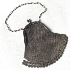 SAC AUMONIERE en Métal Argent