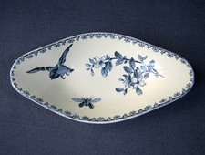 Ravier Favori Oiseau Bleu en Faïence de Sarreguemines 1920