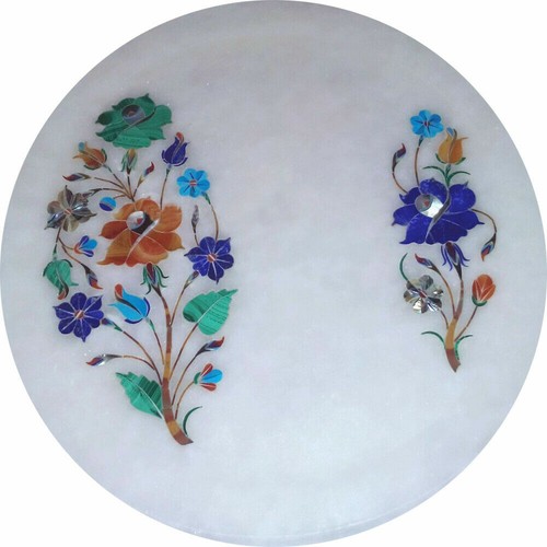 White marble table top - 24",