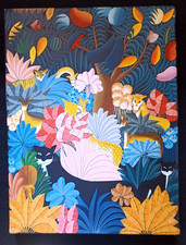 Tableau naïf haïtien, signé, 41x31cm