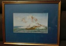 ANCIEN CADRE REPRODUCTION LA NAISSANCE DE VÉNUS CABANEL MARIE LOUISE SOUS VERRE