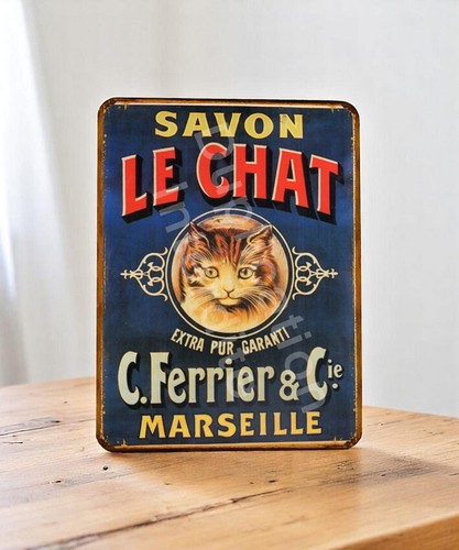 Plaque métal vintage savon - savon, le