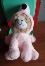 B6G / doudou peluche chat roux tigre déguisé en flamant rose ZDT ACTION