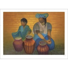 TOFFOLI Louis - Lithographie originale "Le marché Persan" 56x76cm - 1992