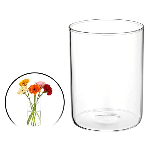Vase cylindrique transparent